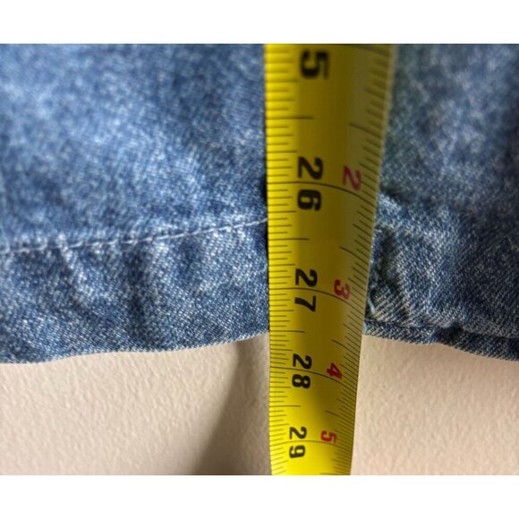 GAP Womens Long Sleeve Single Breasted Denim Blazer Jacket Blue Size L Petite - Picture 12 of 13